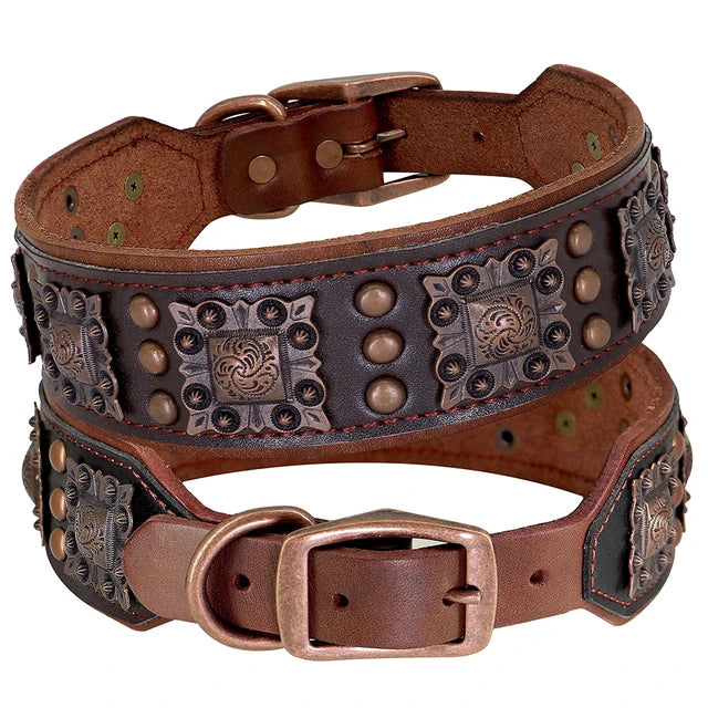 Luxury Genuine Leather Collar