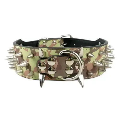 Adjustable Collar With Spikes